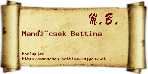 Manácsek Bettina névjegykártya